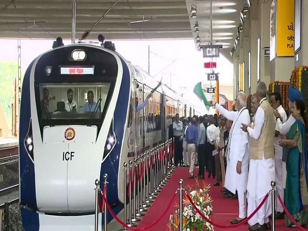 PM Modi flags off Gandhinagar-Mumbai Central Vande Bharat Express train