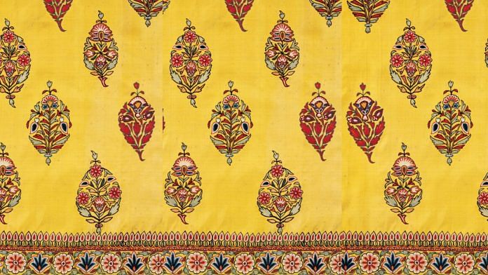 Silk embroidered with a hook in chain stitch with silk thread. Exhibited at the Great Exhibition, London, 1851; V&A, 791A-1852 © Victoria and Albert Museum, London | The Shoemakers Stitch