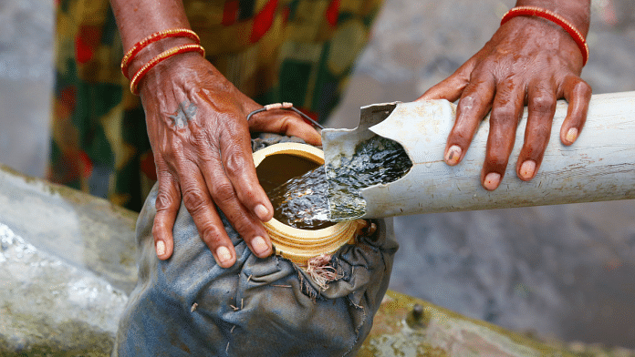 There are water stations in the village for animals to drink water and also for people to fill bottles| Manisha Mondal, ThePrint