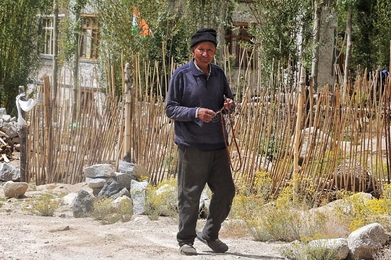 Tsering Angchuk in his village, Kullum, in Ladakh | Praveen Jain | ThePrint 