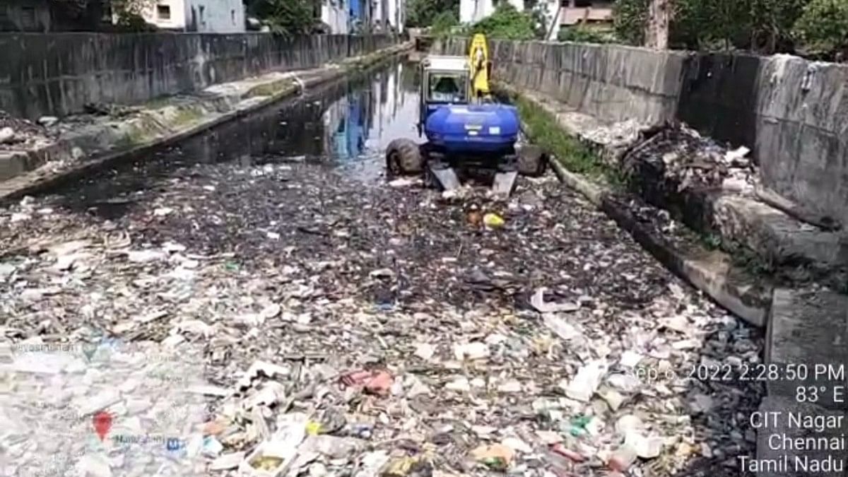 Desilting work underway at Mambalam canal | By special arrangement