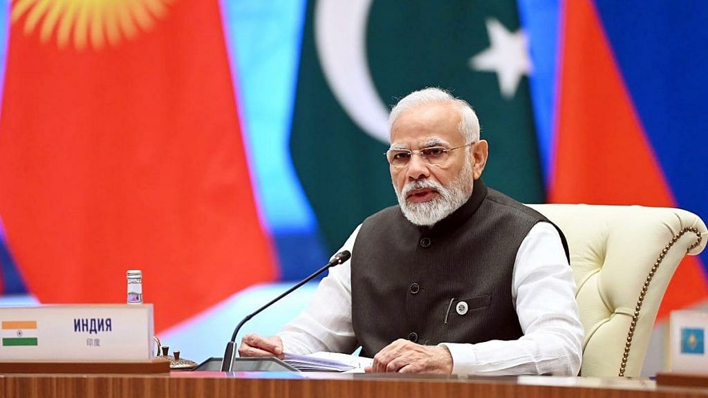 Prime Minister Narendra Modi at the meeting of the Council Heads of State of the Shanghai Cooperation Organisation (SCO), in Samarkand, Uzbekistan, 16 September 2022 | Representational image | Credt: ANI Photo/ ANI Pic Service