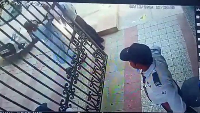 A still from the viral CCTV video of the incident | Twitter
