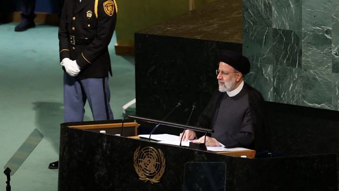 Iranian President Ebrahim Raisi speaks at the United Nations General Assembly in New York | Twitter/@Iran_GOV