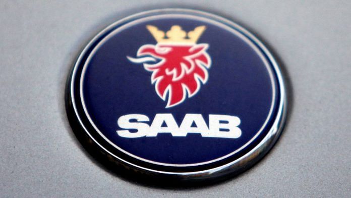 The logo of Swedish manufacturer Saab is seen on a car in Prague | Reuters file photo