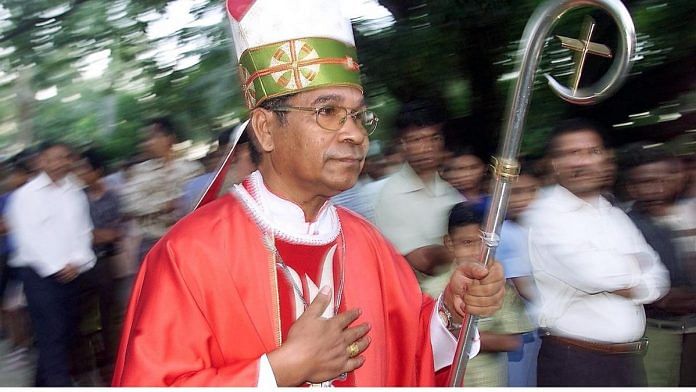 East Timor's spiritual leader Bishop Carlos Belo arrives to lead an outdoor mass at his church in Dili on 19 May 2002 | Reuters File photo