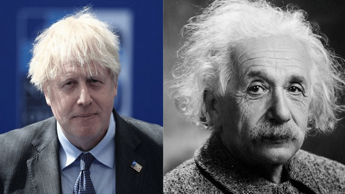 File photo of Boris Johnson | ANI & File photo of Albert Einstein | Commons