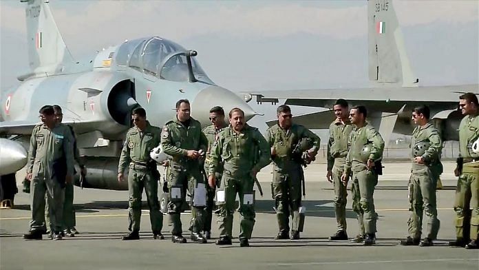 File photo of former Air Chief Marshal RKS Bhadauria after flying a MiG-21 of 51 Squadron at the Srinagar airbase | ANI