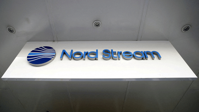 File photo of Nord Stream logo at the headquarters of Nord Stream AG in Zug, Switzerland| Arnd Wiegmann via Reuters