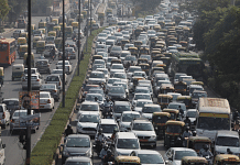 Vehicles queue at a traffic light on a hazy morning in New Delhi on 16 October 2020 | Anushree Fadnavis via Reuters