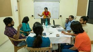 Screenwriter Vaidehi Sancheti taking a class at Living Bridge Pune | By special arrangement