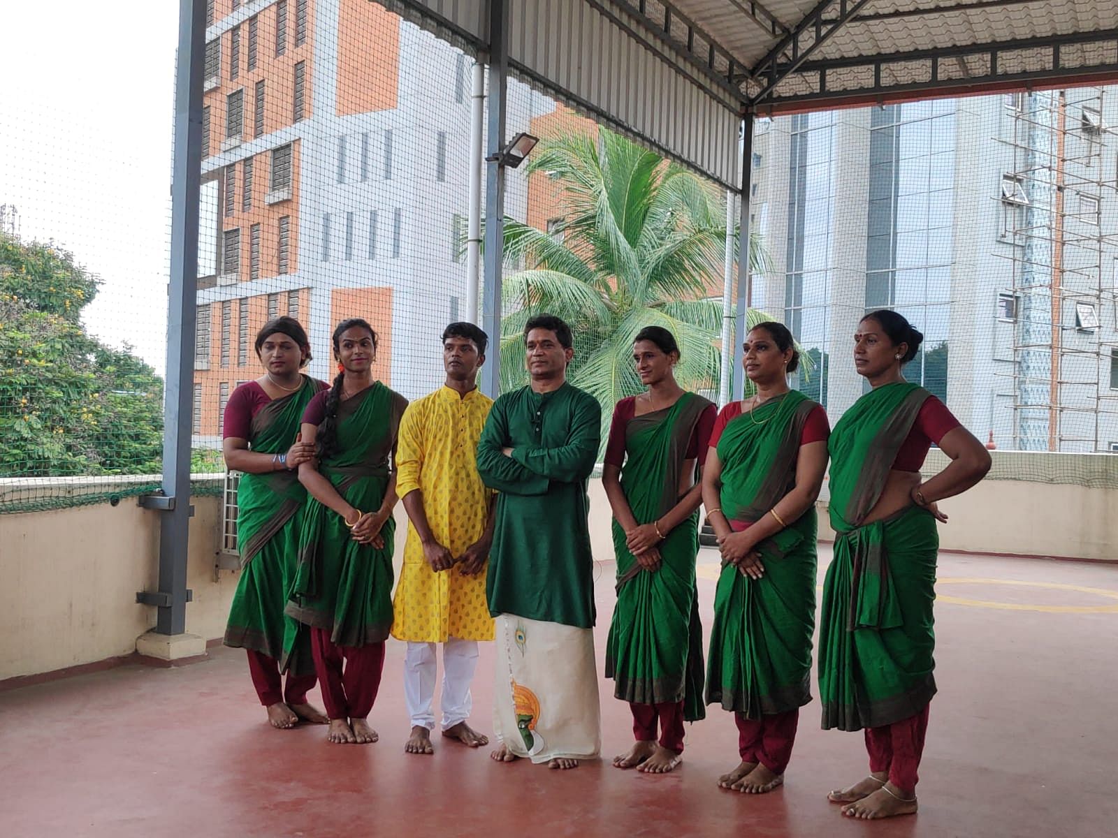 Master Shangmuga Sundaram with his students| Special arrangement
