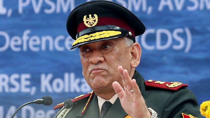 File photo of Chief of Defence Staff General Bipin Rawat | Representational image | ANI