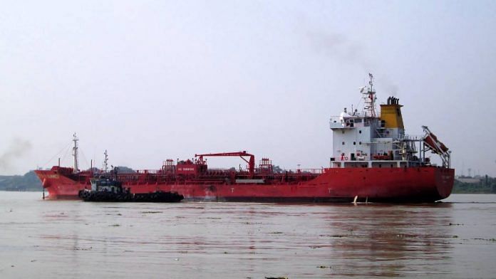 File photo of a ship at the Syama Prasad Mookerjee Port | Representational image | Commons