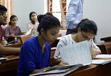 Representational image| File photo of students writing a test | Photo: Suraj Singh Bisht | ThePrint