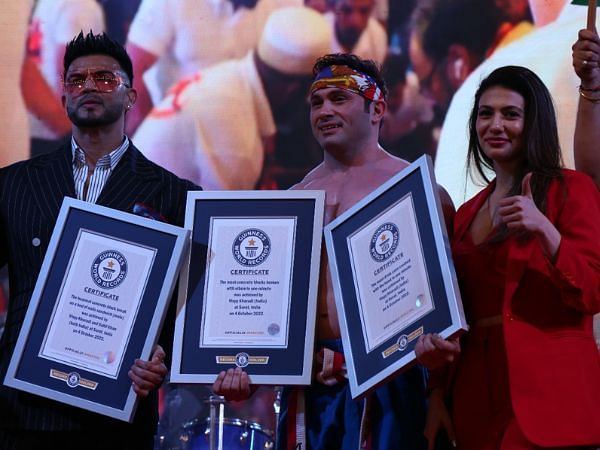 India's Pride Vispy Kharadi sets 3 more Guinness Records; Bestowed with Steel Man of India title by Sahil Khan