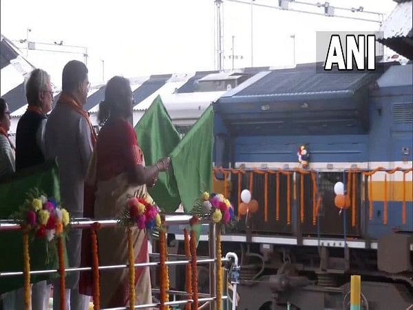 Tripura: President Murmu flags off first Kolkata-Agartala express train 