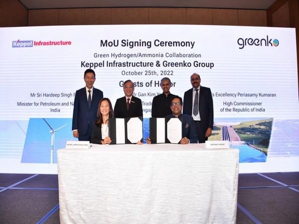 Greenko Group, Singapore's Keppel Infra in pact to supply green ammonia