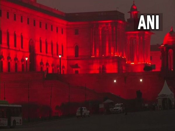 Rashtrapati Bhawan, India Gate illuminated in red to raise awareness about dyslexia 