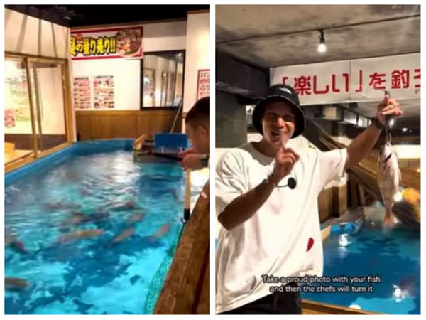Viral video: Japanese restaurant lets you catch your own fish to cook