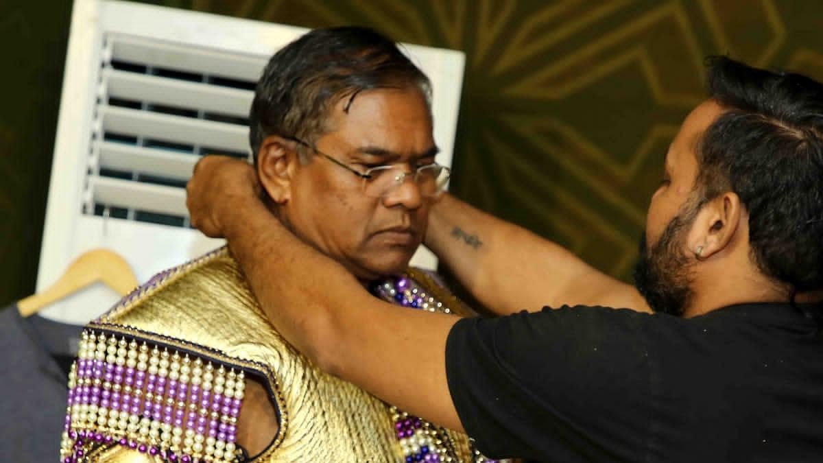 Union minister Faggan Singh Kulaste preparing for his role | Photo: By special arrangement