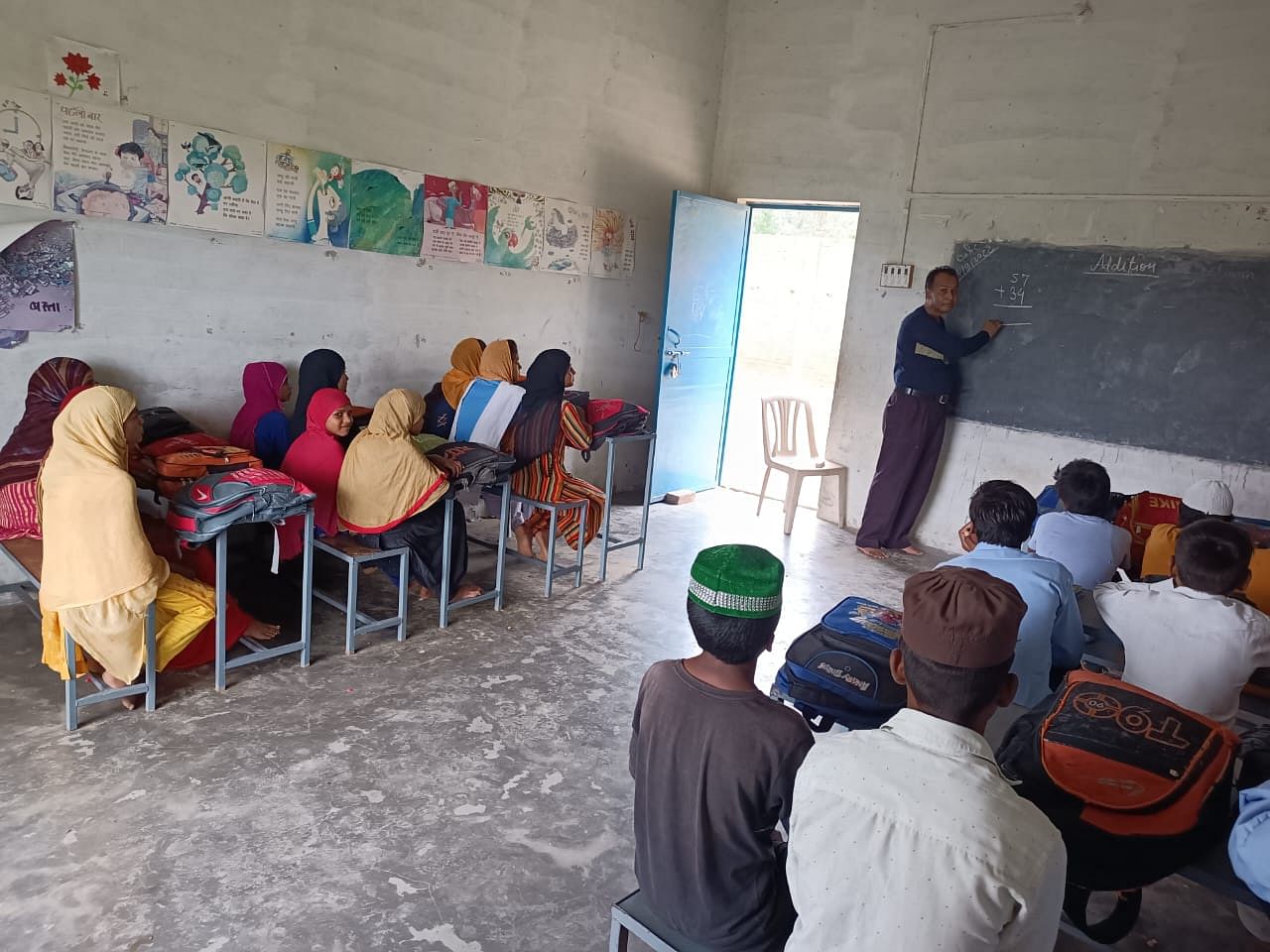 Mehtab Alam teaches Math at Madrasa Iqra Public School in Pilkhuwa village of Hapur | Heena Fatima/ThePrint