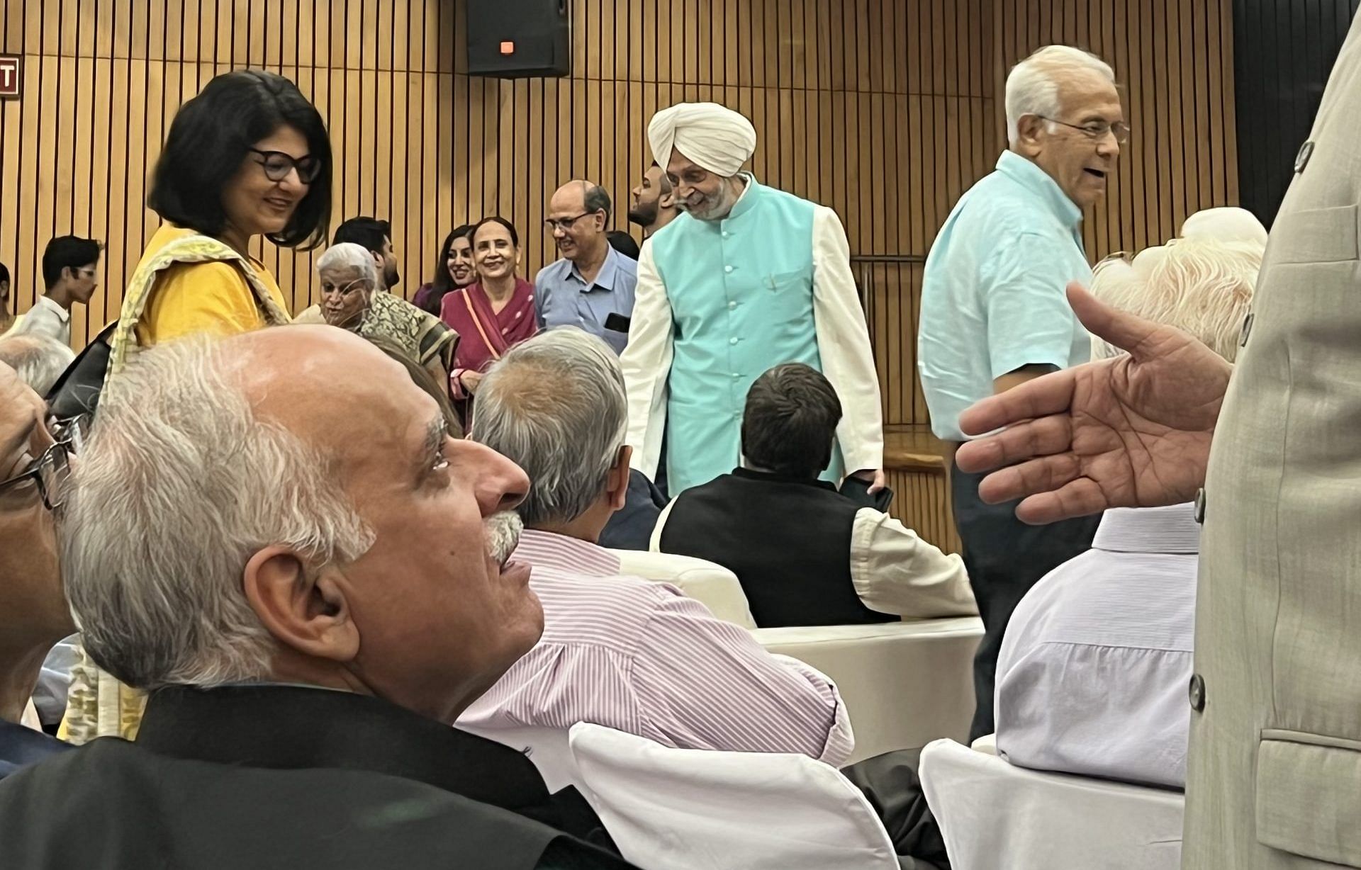 Bureaucrats and political leaders at the book launch | Humra Laeeq/ThePrint
