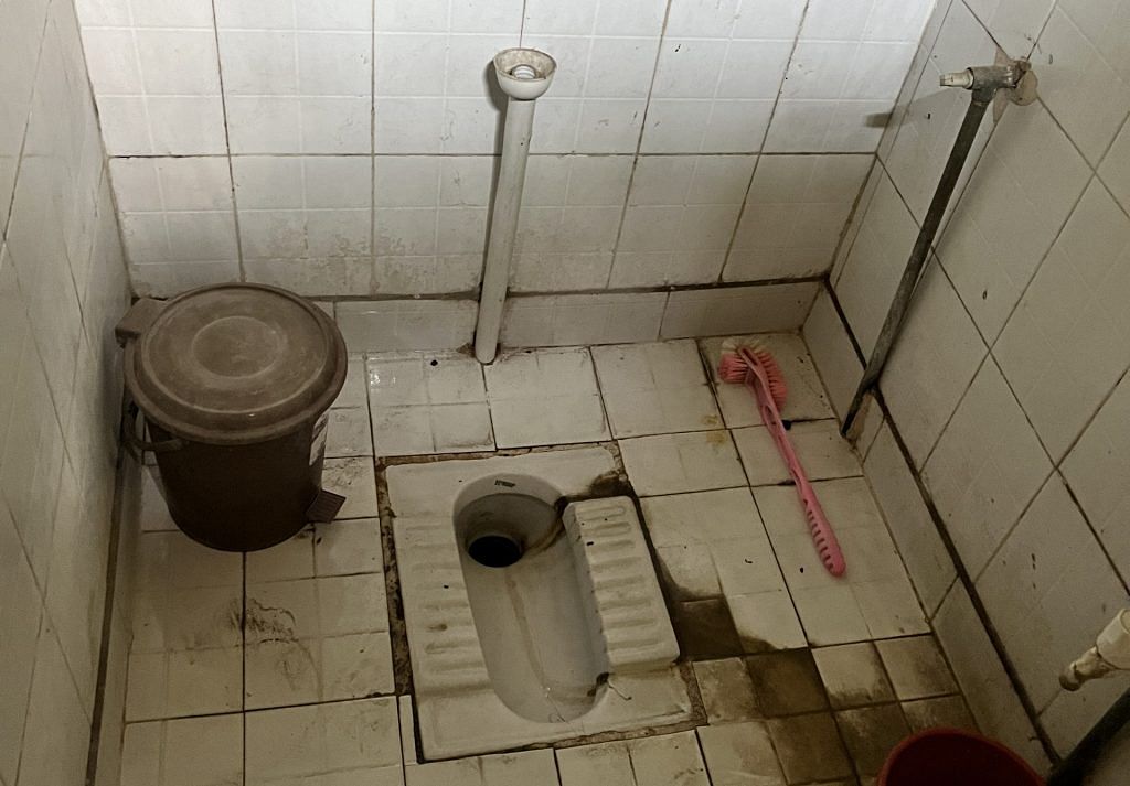 The functional toilet in the Hapur district courtroom | Jyoti Yadav/ThePrint