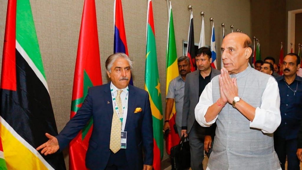 Defence Minister Rajnath Singh at India-Africa Defence Dialogue in Gandhinagar | Courtesy: Ministry of Defence