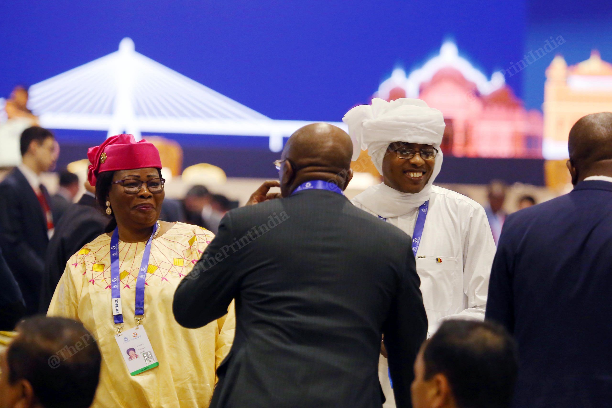 Delegates from Chad during the 90th General Assembly of INTERPOL at Pragati Maidan | Photo: Praveen Jain | ThePrint