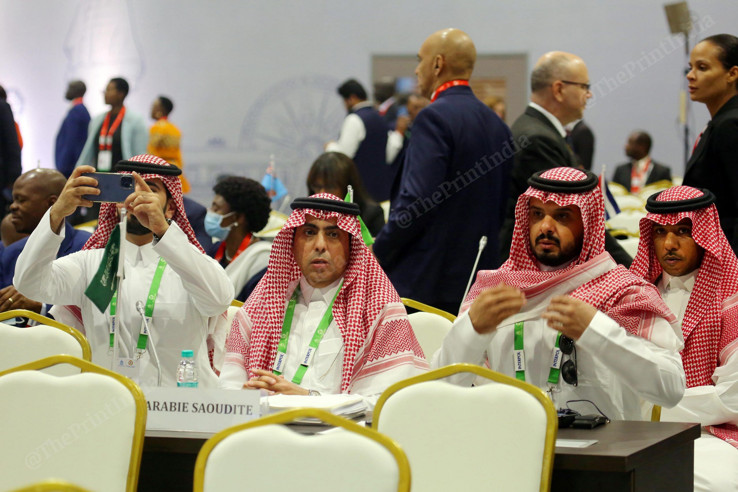 Delegates from Arabie saoudite during the 90th General Assembly of INTERPOL at Pragati Maidan | Photo: Praveen Jain | ThePrint