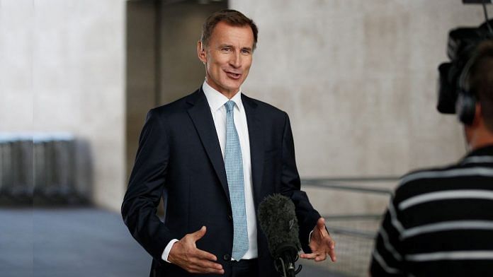 Jeremy Hunt, Conservative party leadership candidate speaks during an interview, in London, Britain | Reuters/Peter Nicholls/File Photo