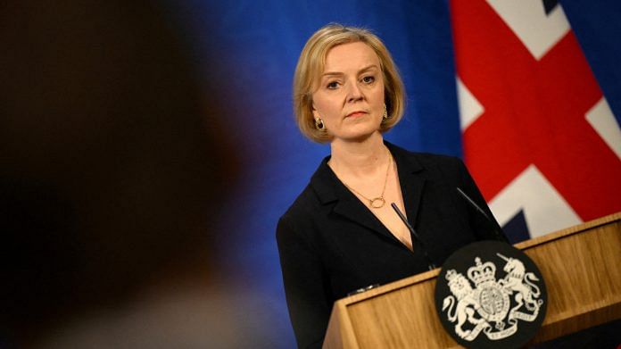Liz Truss attends a news conference in London| Photo via Reuters