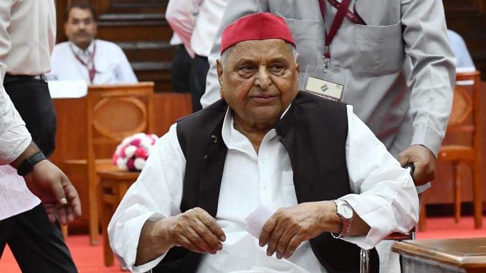 File photo of Samajwadi Party leader and former chief minister of UP Mulayam Singh Yadav | ANI Photo