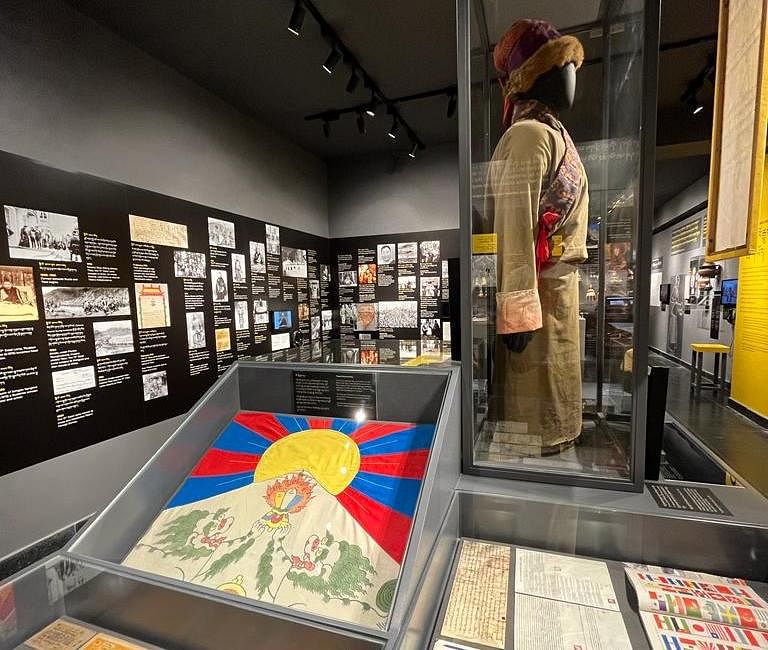 The uniform of the Tibetan Drapchi displayed in the museum | Neera Majumdar/ThePrint