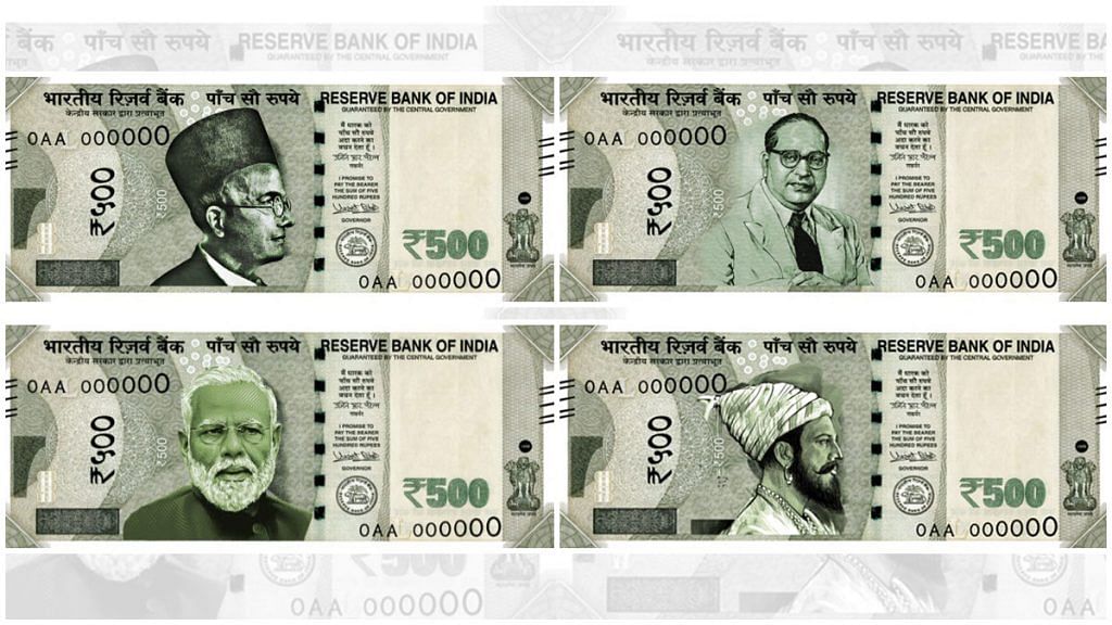 Edited images of currency notes shared by BJP MLA | Twitter @ramkadam