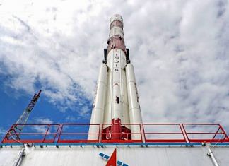 File photo of PSLV-C48 before its launch from Sriharikota in 2019 | PTI