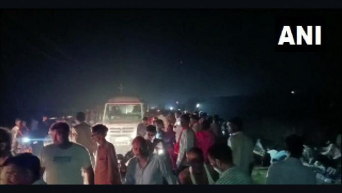 The tractor carrying devotees returning from Unnao overturned Kanpur late Saturday evening | ANI