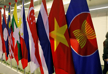 File photo of ASEAN Summit flags at Suntec Convention Centre in Singapore, 2018 | Reuters/Edgar Su