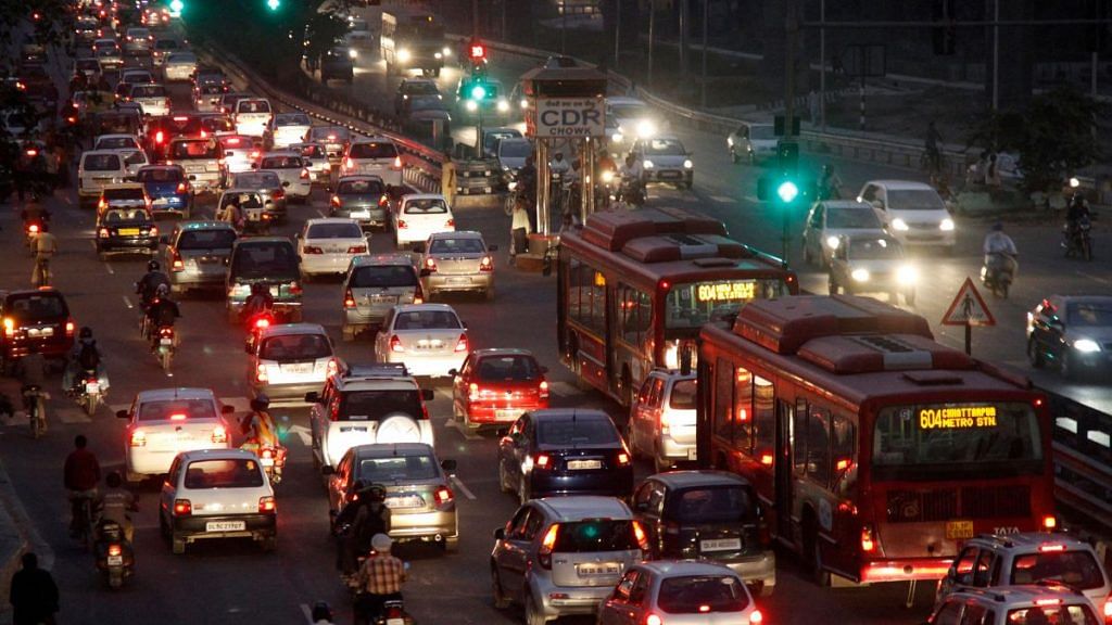 File Photo of traffic moving along a busy road in New Delhi 9 November, 2011 | Reuters