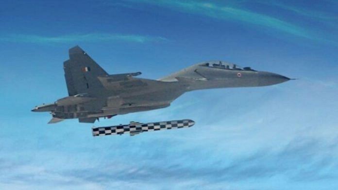 File photo of a BrahMos firing by a Su-30 MKI | Credit: IAF