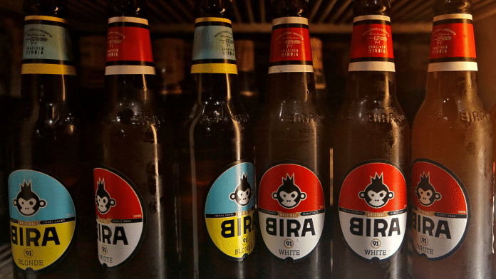 Bira beer bottles are pictured at a liquor store in Mumbai | Reuters file photo