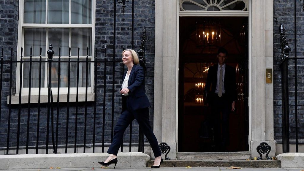 British PM Liz Truss leaves Number 10 Downing Street for the Houses of Parliament, in London, Britain, 19 October, 2022 | Reuters