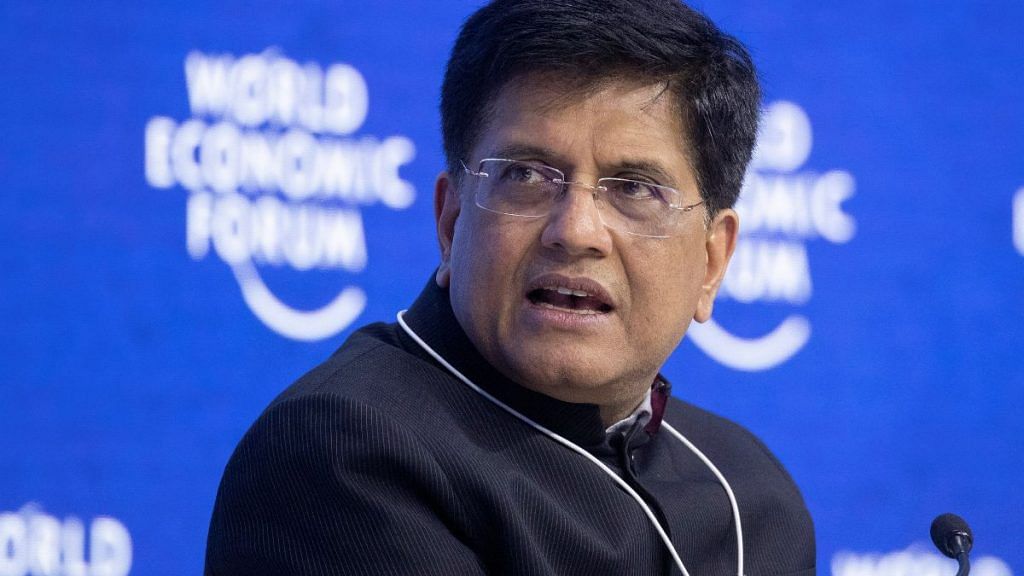 File photo of India's Commerce Minister Piyush Goyal takes part at the panel discussion "Trade: Now what?" during the WEF Forum 2022 in Davos, Switzerland 25 May, 2022 | Reuters