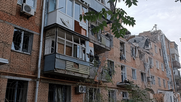 A view shows an apartment building damaged by a Russian military strike, as Russia's attack on Ukraine continues | Reuters/Viktoriia Lakezina