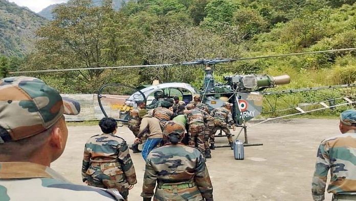 Rescue operation underway after an army aviation Cheetah helicopter flying in the forward area near Tawang crashed during a routine sortie Wednesday | ANI
