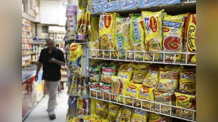 Packets of Nestle's Maggi instant noodles are seen on display at a grocery store in Mumbai | Reuters File Photo/Shailesh Andrade