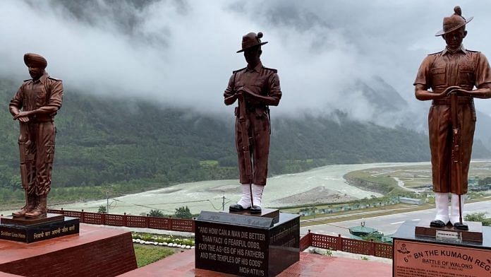 Bronze statues of Indian soldiers at Walong, Arunachal Pradesh | Suchet Vir Singh | ThePrint