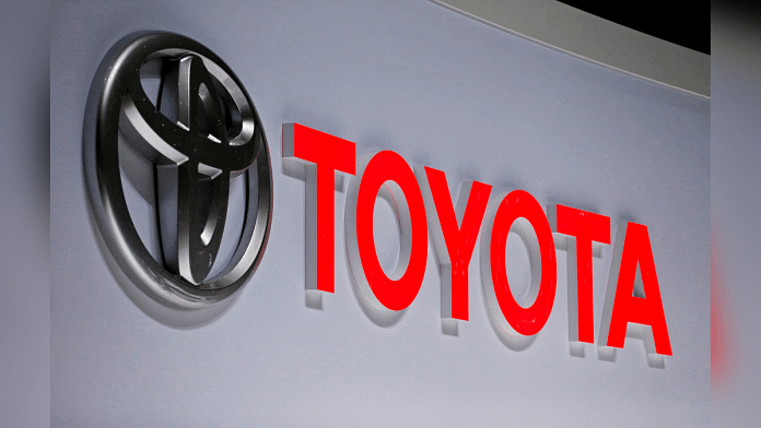 FILE PHOTO: A Toyota logo is displayed at the 89th Geneva International Motor Show in Geneva, Switzerland March 5, 2019. REUTERS/Pierre Albouy/File Photo