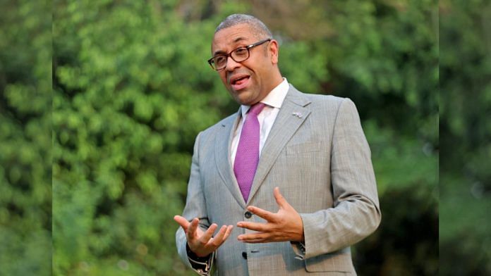 British Foreign Secretary James Cleverly speaks during an interview at the residence of British High Commissioner in New Delhi, on 29 October 2022 | Reuters/Altaf Hussain